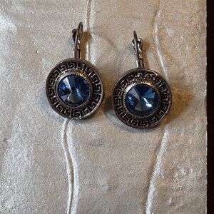 Elegant Blue and Silver Earrings